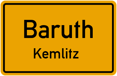 Straßenverzeichnis Baruth Kemlitz