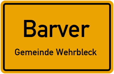 Straßenverzeichnis Barver Gemeinde Wehrbleck