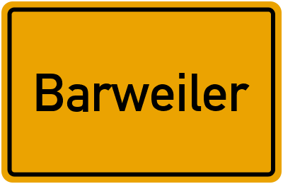 Ortsschild von Gemeinde Barweiler in Rheinland-Pfalz