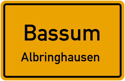 Ortsschild Bassum Albringhausen