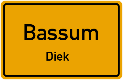 Straßenverzeichnis Bassum Diek
