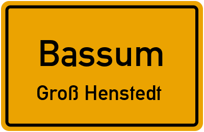 Straßenverzeichnis Bassum Groß Henstedt
