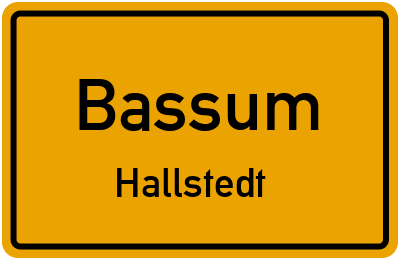 Ortsschild Bassum Hallstedt