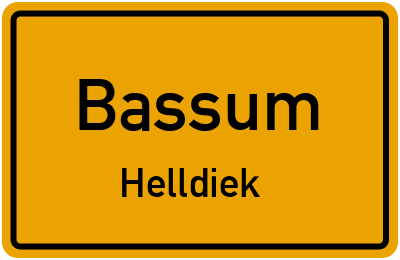Ortsschild Bassum Helldiek