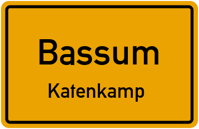 Ortsschild Bassum Katenkamp