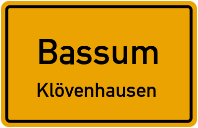 Straßenverzeichnis Bassum Klövenhausen