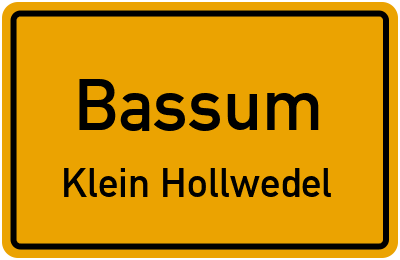 Ortsschild Bassum Klein Hollwedel