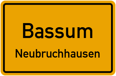 Straßenverzeichnis Bassum Neubruchhausen