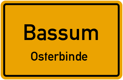 Straßenverzeichnis Bassum Osterbinde