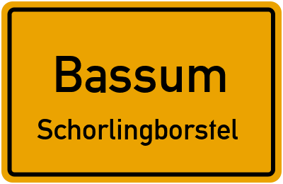 Ortsschild Bassum Schorlingborstel