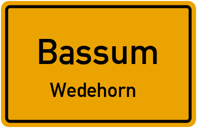 Straßenverzeichnis Bassum Wedehorn