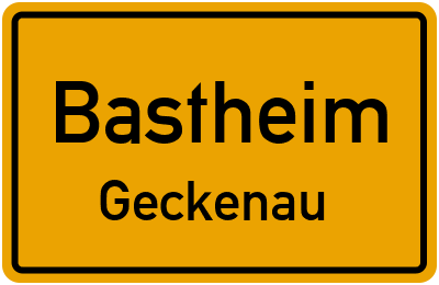 Ortsschild Bastheim Geckenau