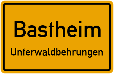 Straßenverzeichnis Bastheim Unterwaldbehrungen