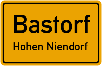 Straßenverzeichnis Bastorf Hohen Niendorf