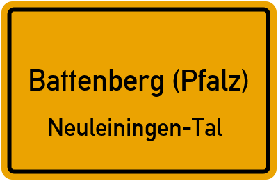 Straßenverzeichnis Battenberg (Pfalz) Neuleiningen-Tal