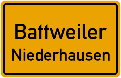 Straßenverzeichnis Battweiler Niederhausen