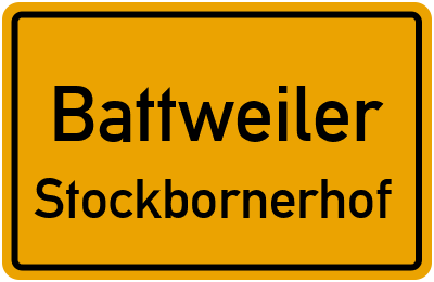 Straßenverzeichnis Battweiler Stockbornerhof