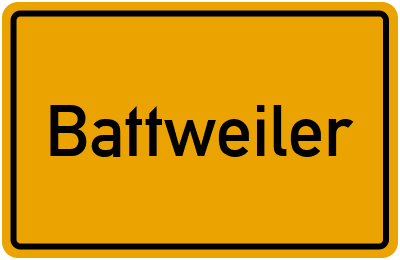Ortsschild von Gemeinde Battweiler in Rheinland-Pfalz