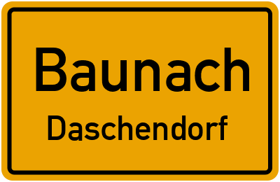 Ortsschild Baunach Daschendorf