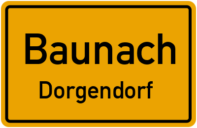 Ortsschild Baunach Dorgendorf