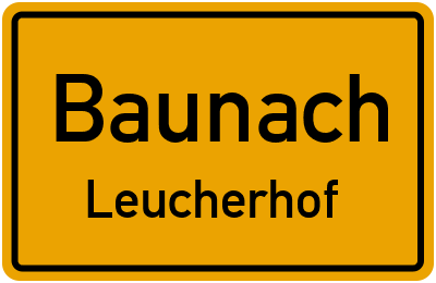 Ortsschild Baunach Leucherhof