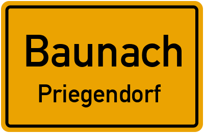 Straßenverzeichnis Baunach Priegendorf