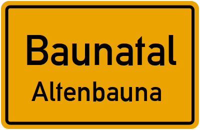 Straßenverzeichnis Baunatal Altenbauna