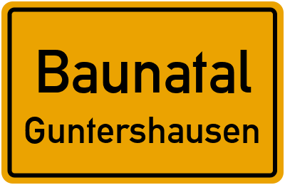 Straßenverzeichnis Baunatal Guntershausen