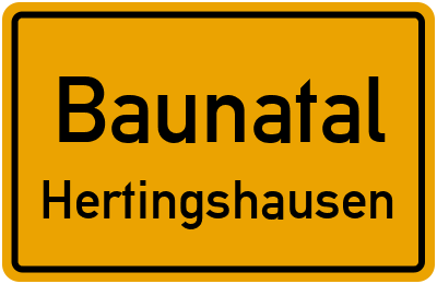 Straßenverzeichnis Baunatal Hertingshausen