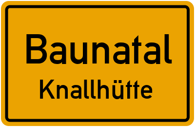Straßenverzeichnis Baunatal Knallhütte