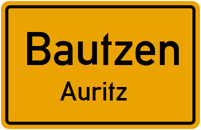 Ortsschild Bautzen Auritz