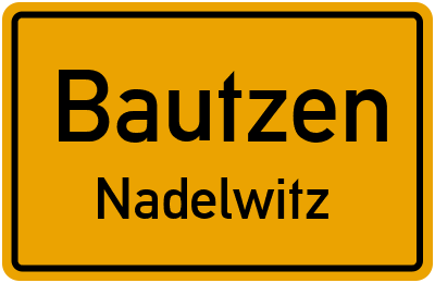 Ortsschild Bautzen Nadelwitz