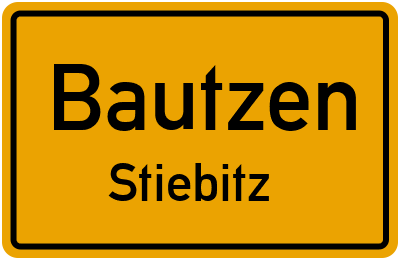Ortsschild Bautzen Stiebitz