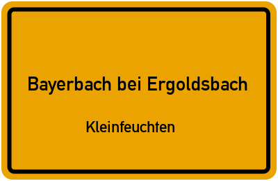 Straßenverzeichnis Bayerbach bei Ergoldsbach Kleinfeuchten