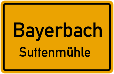Straßenverzeichnis Bayerbach Suttenmühle