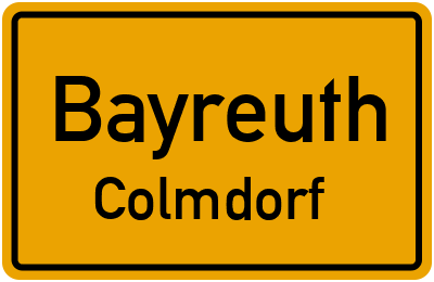 Straßenverzeichnis Bayreuth Colmdorf
