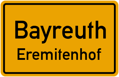 Straßenverzeichnis Bayreuth Eremitenhof