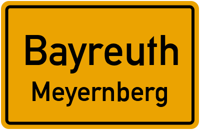 Straßenverzeichnis Bayreuth Meyernberg