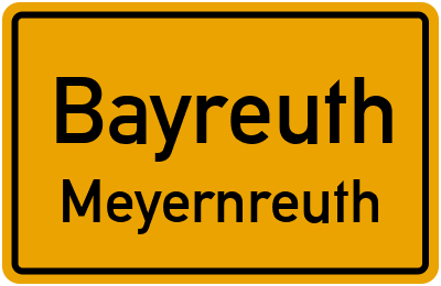 Straßenverzeichnis Bayreuth Meyernreuth