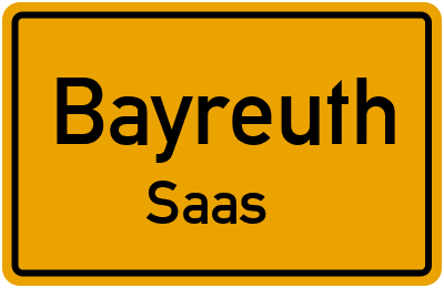 Straßenverzeichnis Bayreuth Saas