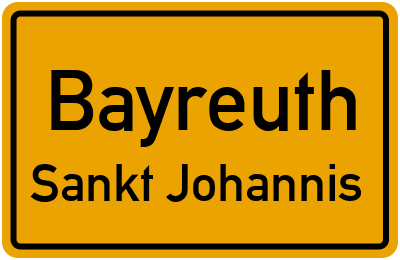 Straßenverzeichnis Bayreuth Sankt Johannis