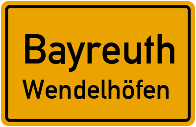 Straßenverzeichnis Bayreuth Wendelhöfen