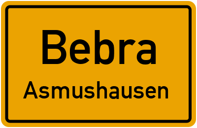 Straßenverzeichnis Bebra Asmushausen