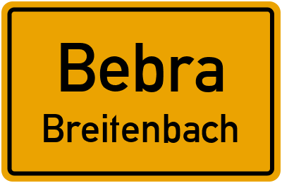 Straßenverzeichnis Bebra Breitenbach