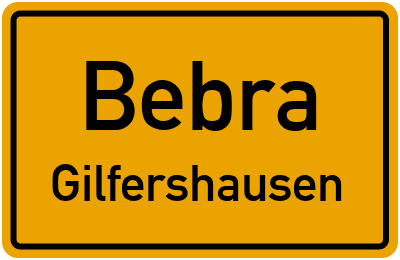 Straßenverzeichnis Bebra Gilfershausen