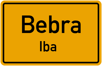 Straßenverzeichnis Bebra Iba