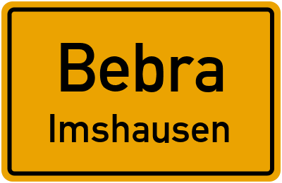 Straßenverzeichnis Bebra Imshausen