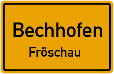 Ortsschild Bechhofen Fröschau