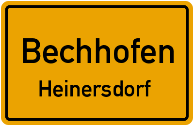 Ortsschild Bechhofen Heinersdorf