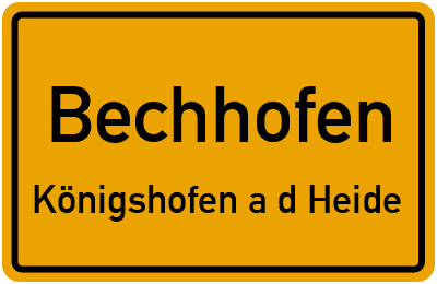 Straßenverzeichnis Bechhofen Königshofen a.d.Heide